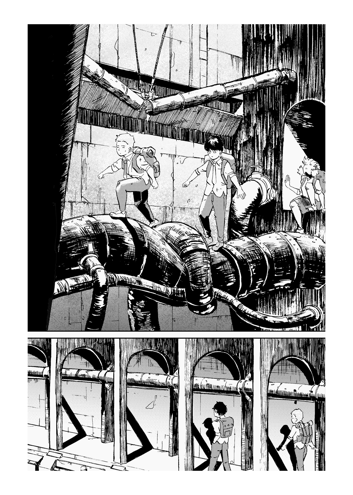 Pipe bridge-A4 art print