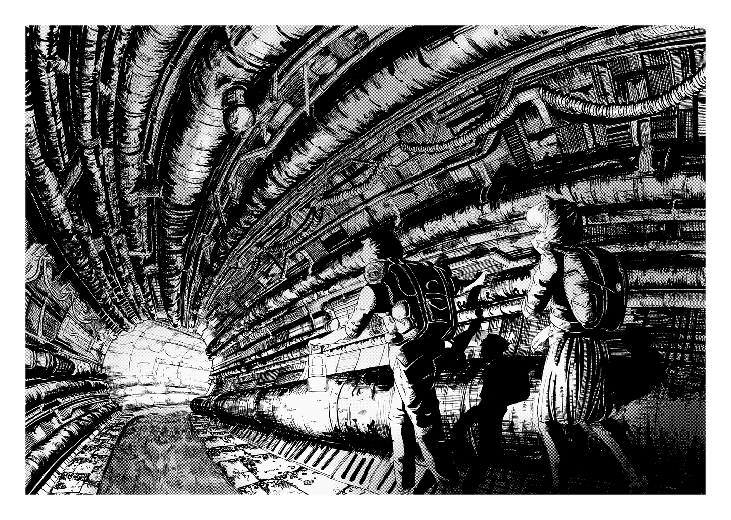Curved Tunnel-A3 art print
